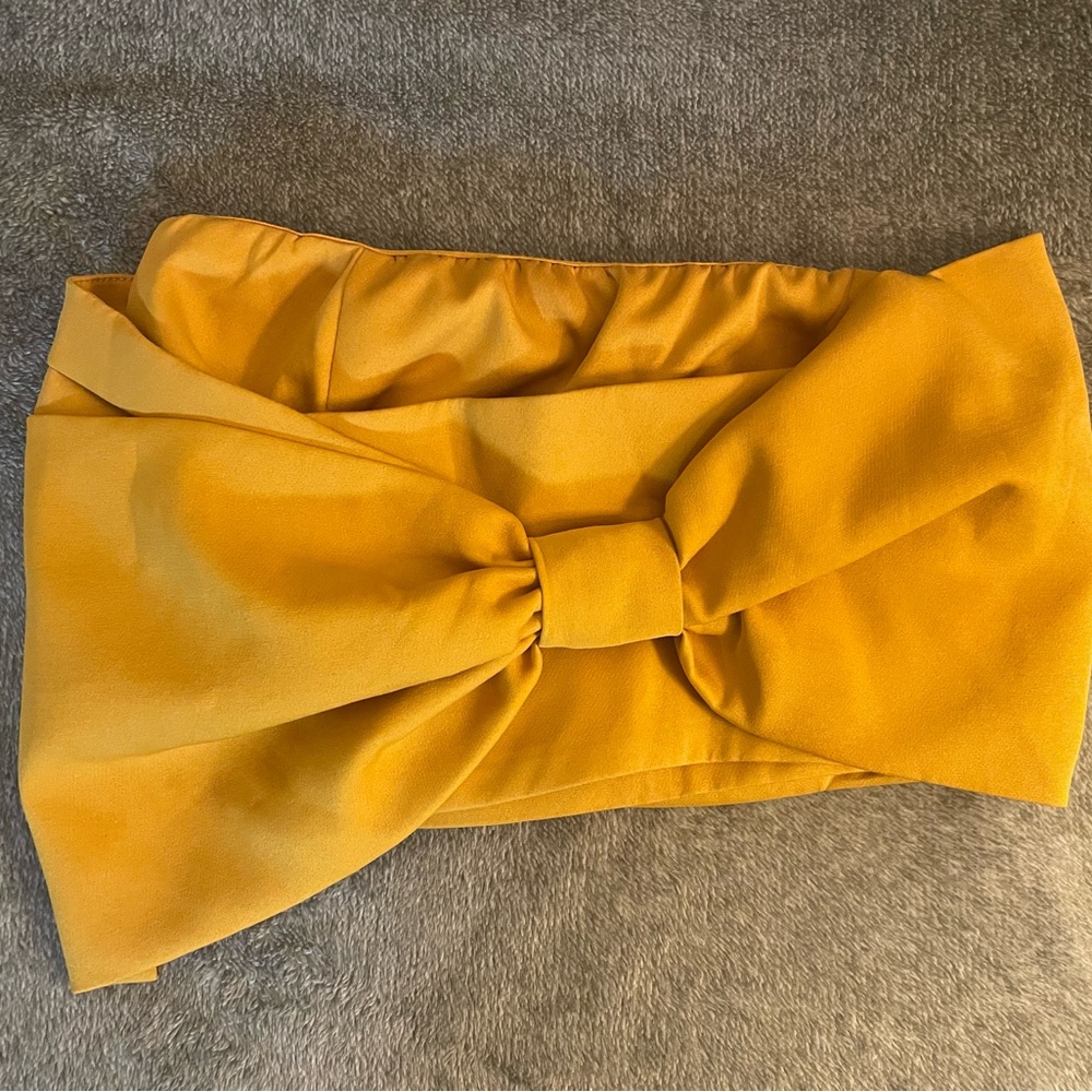 Yellow Bow Bandeau Top
